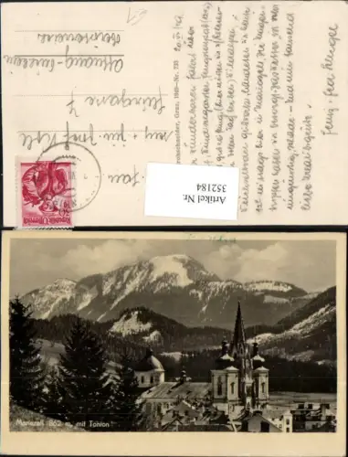 352184,Mariazell Kirche m. Tonion Bergkulisse