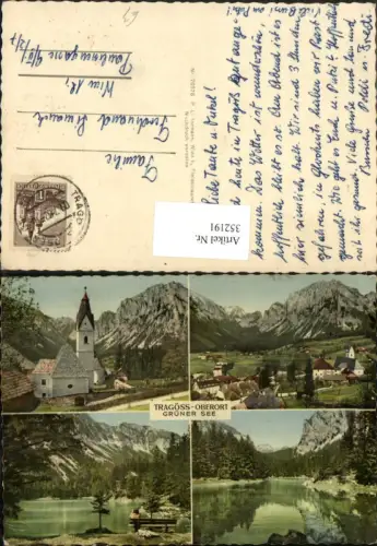352191,Tragöß-Oberort Totale Kirche Grüner-See Mehrbildkarte