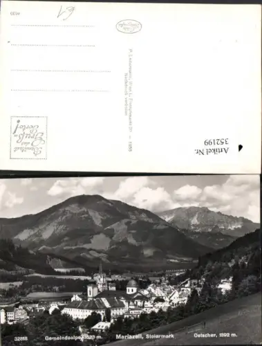 352199,Mariazell Totale geg. Gemeindealpe u. Ötscher Bergkulisse