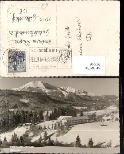 352203,Mariazell Bundesschullandheim Bergkulisse Winterbild