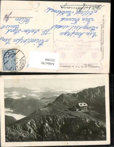352204,Schiestlhaus Berghütte am Hochschwab b. St. Ilgen Bergkulisse