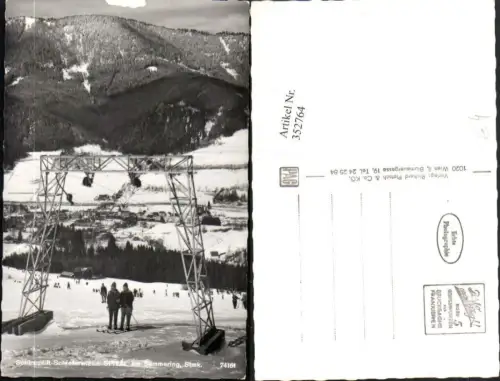352764,Spital am Semmering Totale Schlepplift Schieferwiese Bergkulisse Winterbild