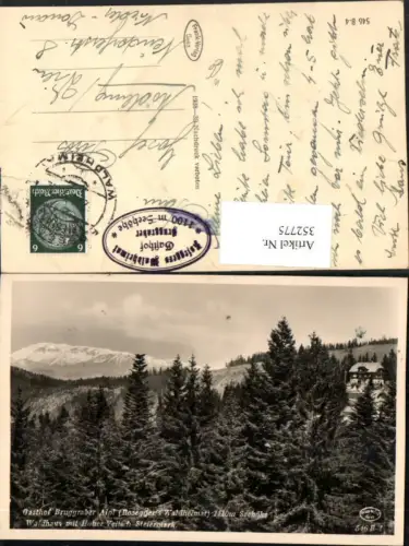 352775,Gasthof Bruggraber Alpl b. Krieglach Waldhaus m. Hoher Veitsch Bergkulisse