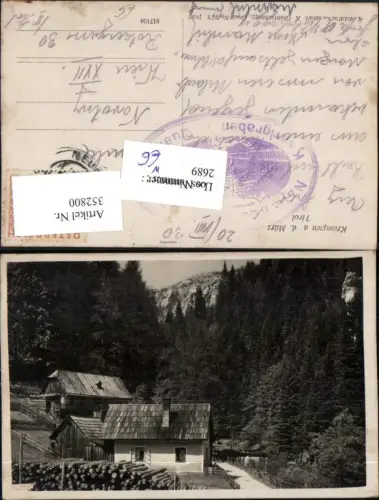 352800,Krampen an d. Mürz b. Neuberg Haus Hütte