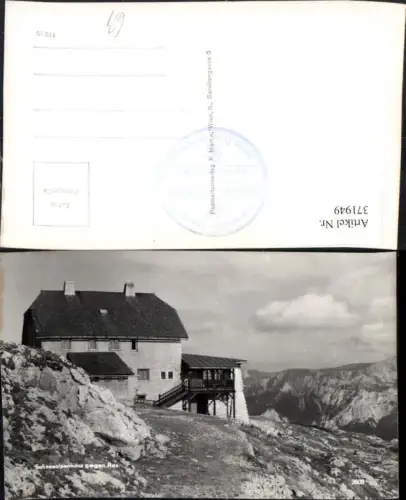 371949,Schneealpenhaus Berghütte b. Altenberg geg. Rax Bergkulisse