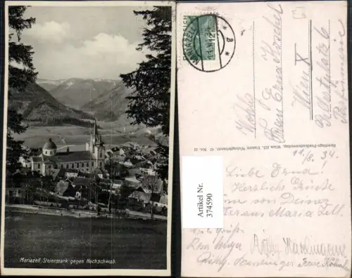 374590,Mariazell Teilansicht geg. Hochschwab
