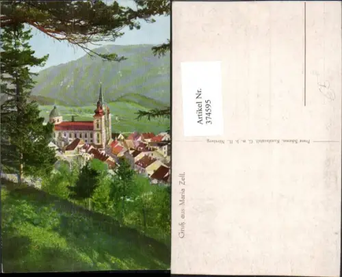 374595,Gruß aus Mariazell Teilansicht Kirche