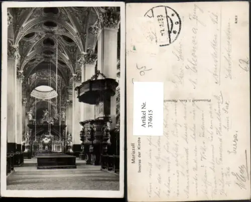 374615,Mariazell Kirche Innenansicht Kanzel