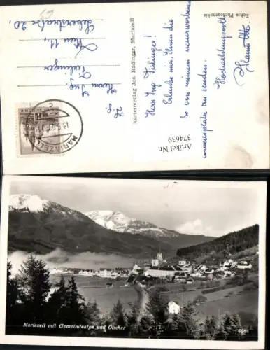 374639,Mariazell Totale m. Gemeindealpe u. Ötscher Bergkulisse