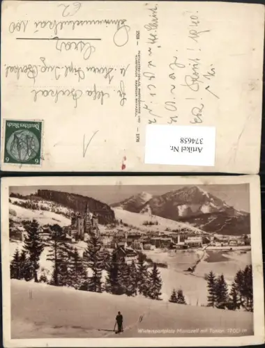 374658,Mariazell Totale m. Tonion Bergkulisse Winterbild