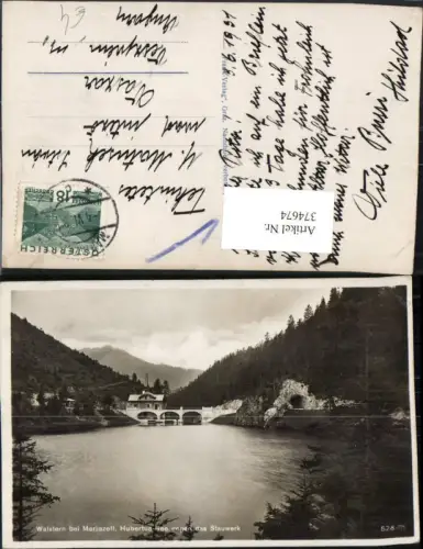 374674,Mariazell Walstern Walster Hubertussee See geg. Stauwerk