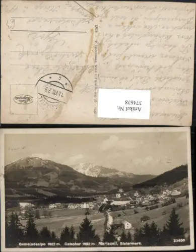 374678,Mariazell Totale m. Gemeindealpe u. Ötscher Bergkulisse