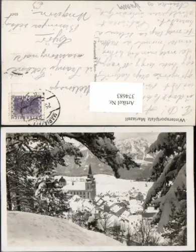 374683,Mariazell Teilansicht Kirche Winterbild