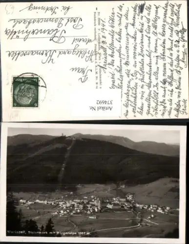 374692,Mariazell Totale m. Bürgeralpe