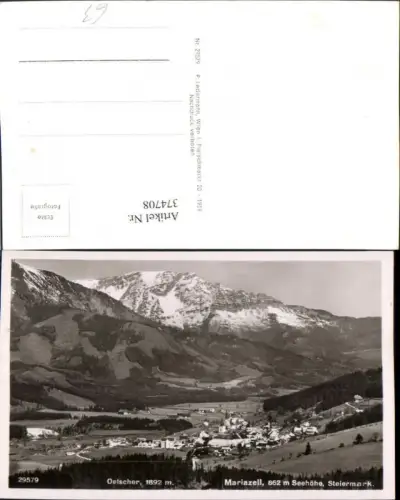 374708,Mariazell Totale m. Ötscher Bergkulisse