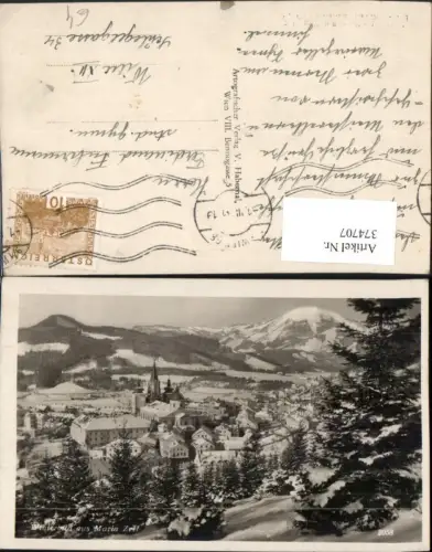 374707,Mariazell Totale Bergkulisse Winterbild