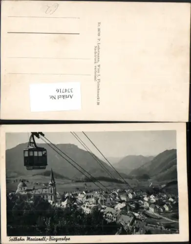 374716,Mariazell Totale Seilbahn Bürgeralpe Bergkulisse