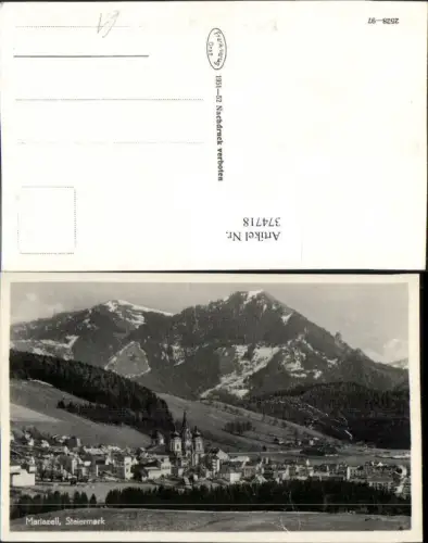 374718,Mariazell Totale Bergkulisse