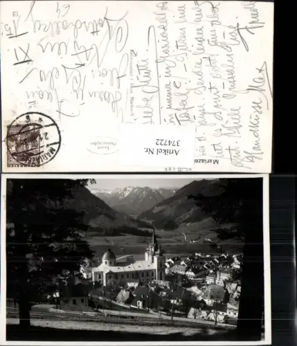 374722,Mariazell Teilansicht Kirche Bergkulisse