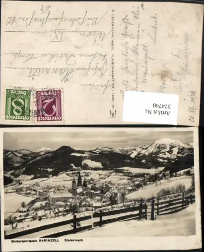 374740,Mariazell Totale Bergkulisse Winterbild