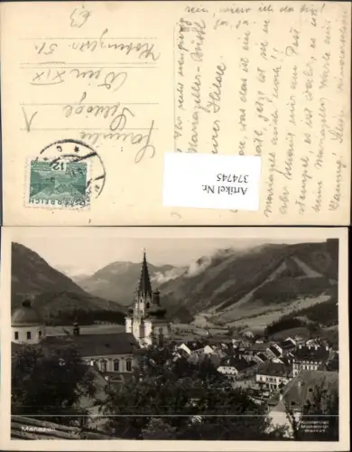 374745,Mariazell Teilansicht Kirche Bergkulisse