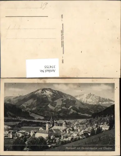 374755,Mariazell Totale m. Gemeindealpe u. Ötscher Bergkulisse