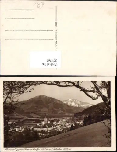 374767,Mariazell Totale geg. Gemeindealpe u. Ötscher Bergkulisse