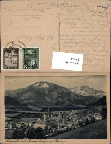 374783,Mariazell Totale m. Gemeindealpe u. Ötscher Bergkulisse