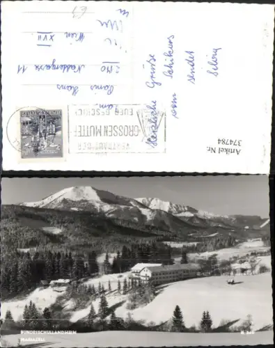 374784,Mariazell Bundesschullandheim Bergkulisse Winterbild