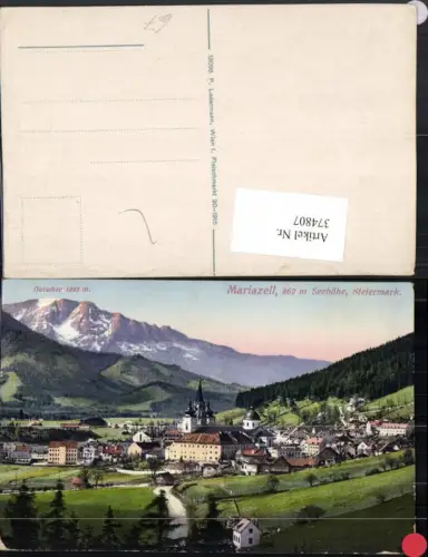 374807,Mariazell Totale m. Ötscher Bergkulisse