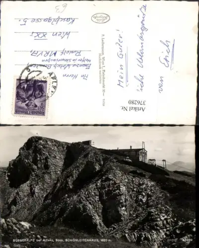 376280,Bürgeralpe b. Aflenz Schönleitenhaus Berghütte