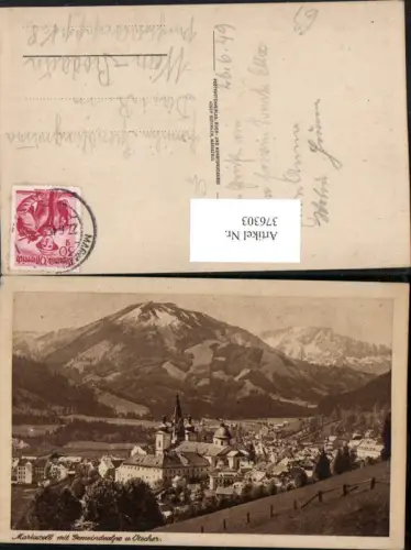 376303,Mariazell Totale m. Gemeindealpe u. Ötscher Bergkulisse