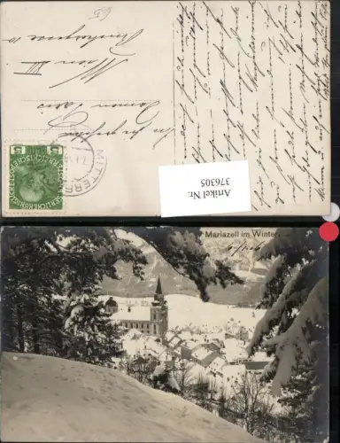 376305,Mariazell Teilansicht Kirche Winterbild