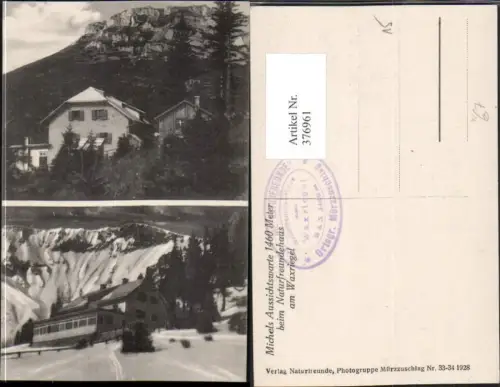 376961,Naturfreundehaus Berghüte am Waxriegel b. Kapellen Mehrbildkarte