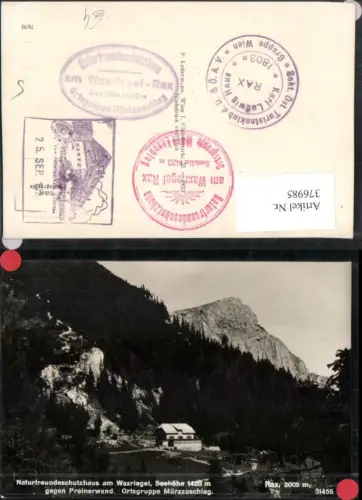 376985,Naturfreundeschutzhaus Berghütte am Waxriegel b. Kapellen geg. Preinerwand