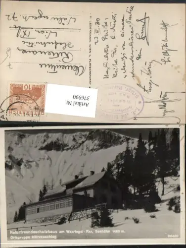 376990,Naturfreundeschutzhaus Berghütte am Waxriegel b. Kapellen Bergkulisse Winterbild