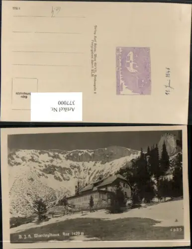 377000,Rax Waxriegelhaus Berghütte b. Kapellen Bergkulisse