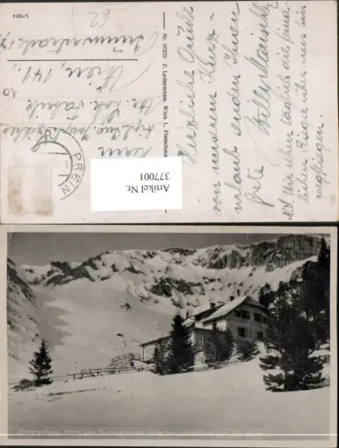 377001,Rax Waxriegelhaus Berghütte b. Kapellen Bergkulisse Winterbild