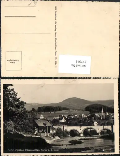 377041,Mürzzuschlag Teilansicht Partie an d. Mürz Brücke