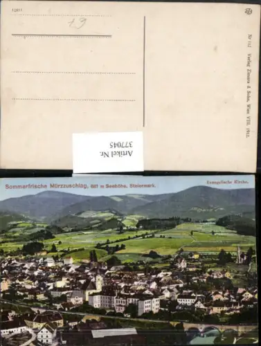 377045,Mürzzuschlag Totale m. Evangelischer Kirche