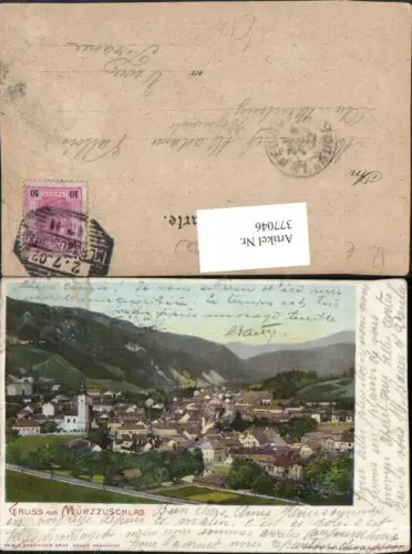 377046,Litho Gruß aus Mürzzuschlag Totale pub Senefelder Graz