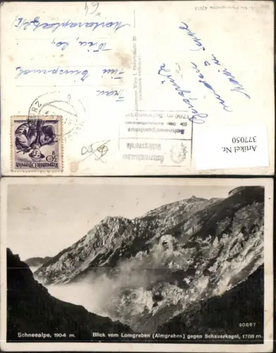 377050,Schneealpe Lomgraben Almgraben geg. Schauerkogel b. Altenberg Bergkulisse