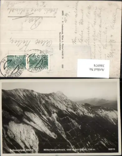 386974,Schneealpe b. Altenberg an d. Rax Mitterbergschneid m. Göller Bergkulisse