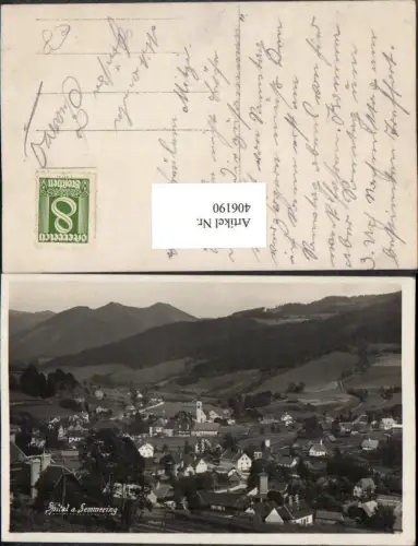 406190,Spital am Semmering Totale Bergkulisse