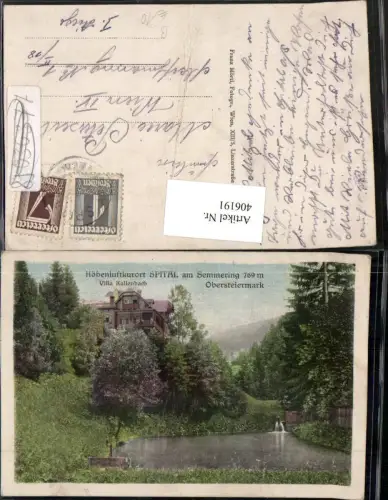 406191,Spital am Semmering Villa Kallenbach