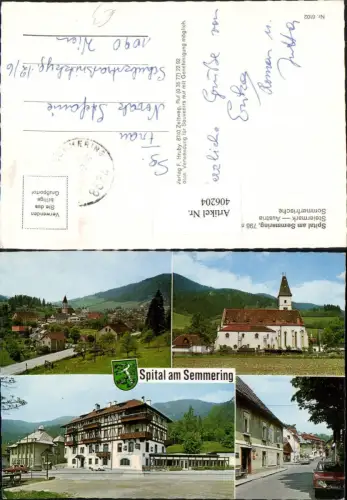 406204,Spital am Semmering Totale Kirche Mehrbildkarte