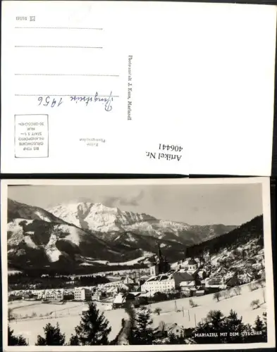 406441,Mariazell Totale m. Ötscher Bergkulisse Winterbild