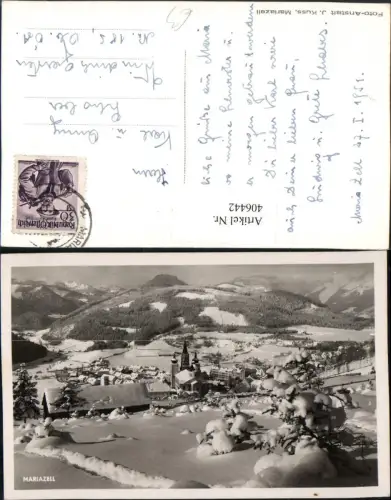 406442,Mariazell Totale Bergkulisse Winterbild