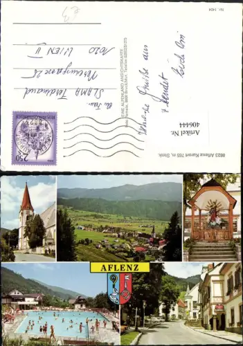 406444,Aflenz Totale Freibad Schwimmbad Kirche Mehrbildkarte
