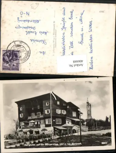 406448,Berghotel auf der Bürgeralpe b. Mariazell